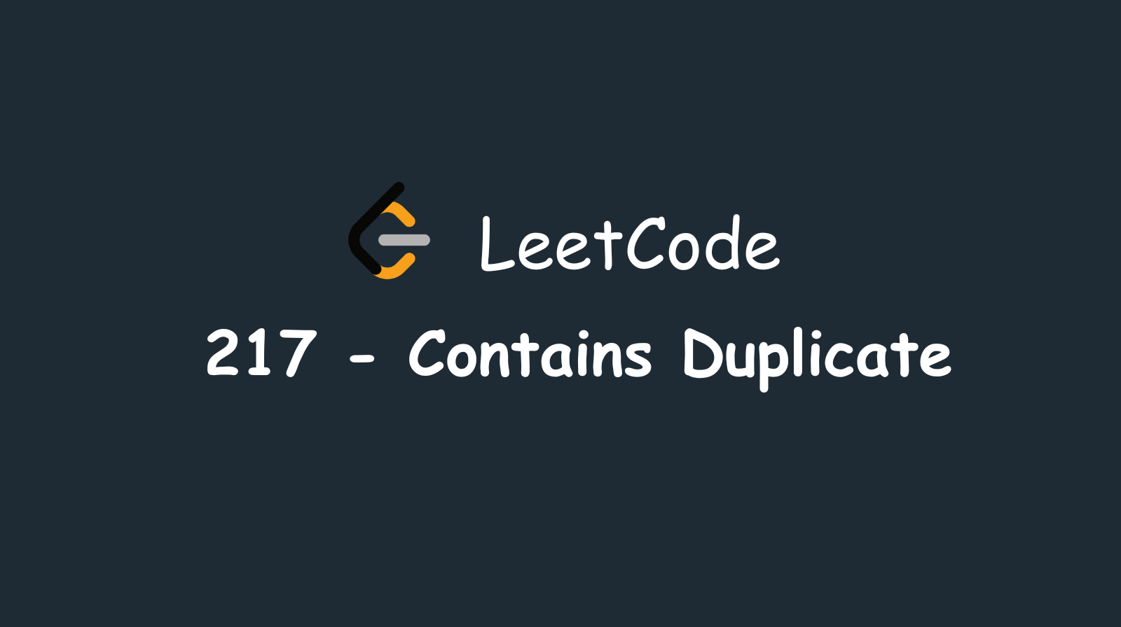 1. Contains Duplicate